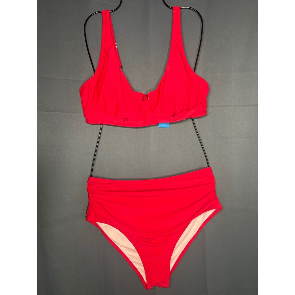 Cupshe Red Underwire Bikini Set